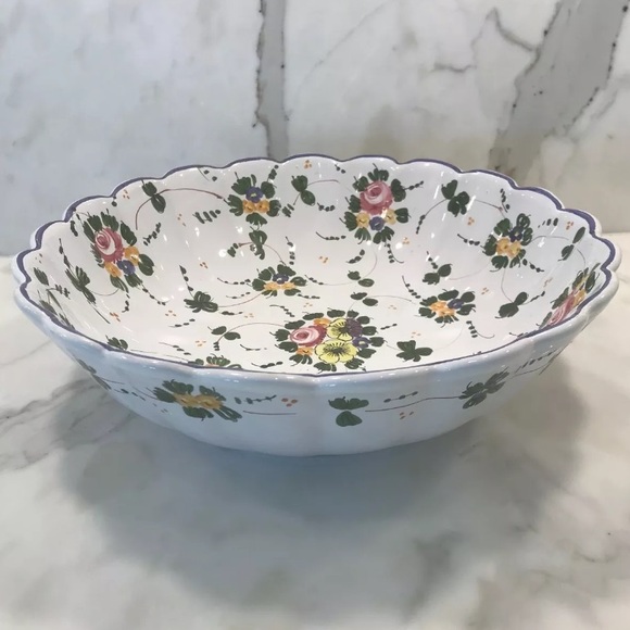 COTTURA HANDMADE FLORAL PAINTED BOWL LARGE - Picture 7 of 12